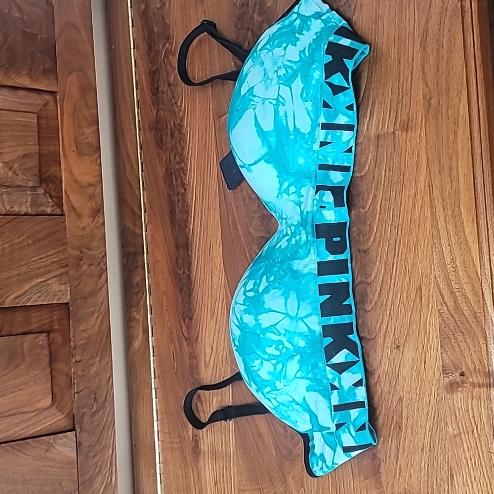 Teal tye die Pink Bra